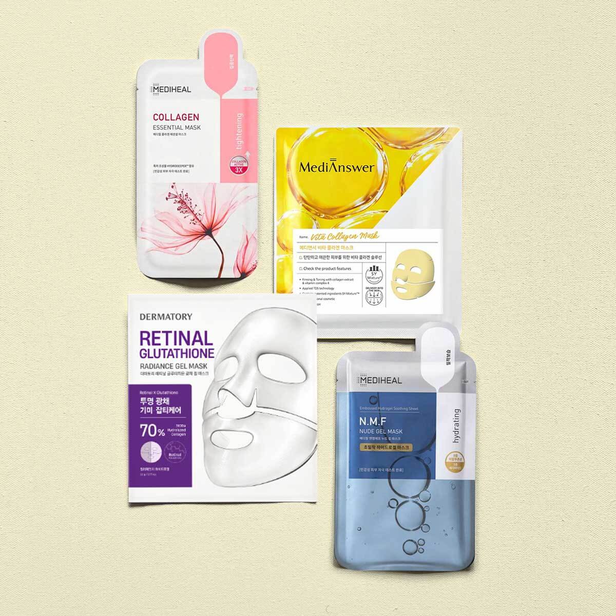 Age Eraser Korean Sheet Mask Set Anti-Aging Set (4 Pcs - Assorted) Age Eraser Korean Sheet Mask Set Anti-Aging Set (4 Pcs - Assorted)
