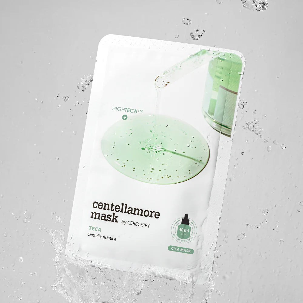 CERECHIPY Centellamore Mask, Pack of 1 or 10, Korean Beauty