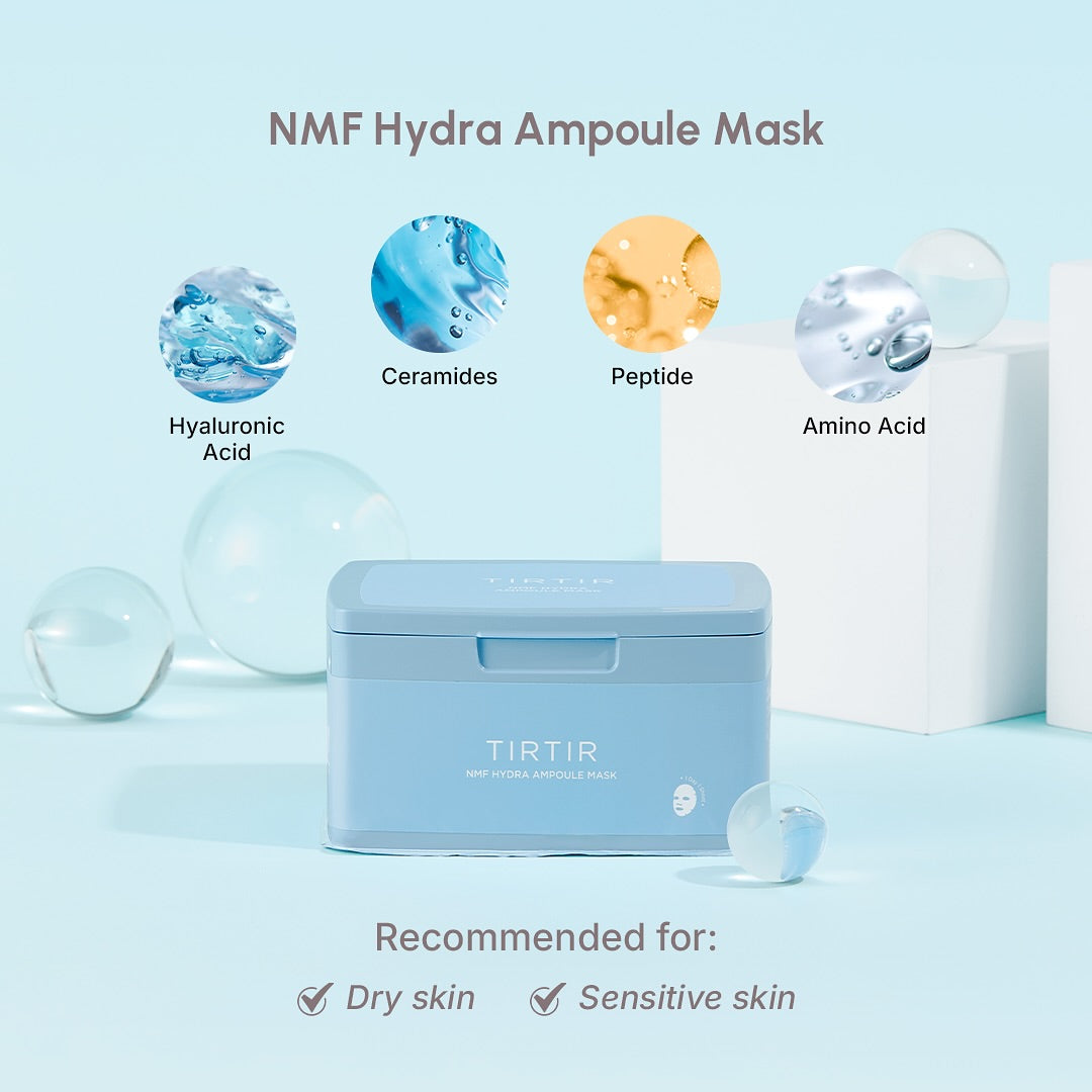 TIRTIR NMF Hydra Ampoule Mask, PACK of 30, Korean Beauty