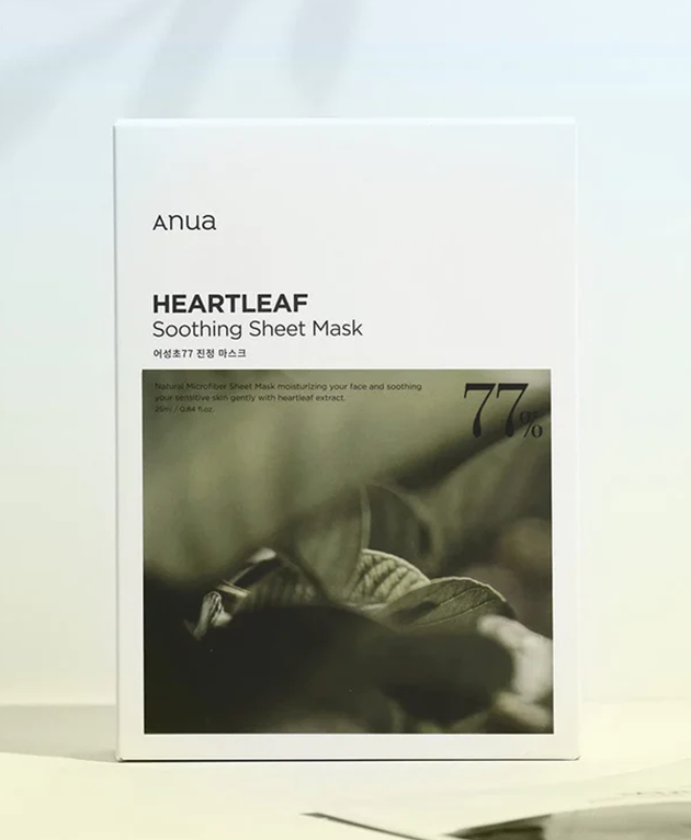 ANUA Heartleaf 77 Soothing Mask, PACK of 1 or 10, Korean Beauty