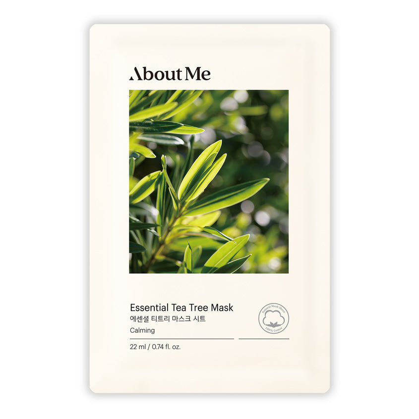 ABOUT ME Essential Tea Tree Mask, PACK of 1 or 10, Korean Beauty