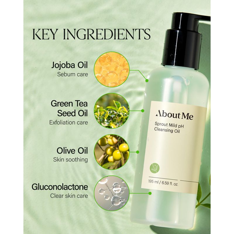 ABOUT ME Sprout Mild Cleansing Oil, 195ml, Korean Beauty