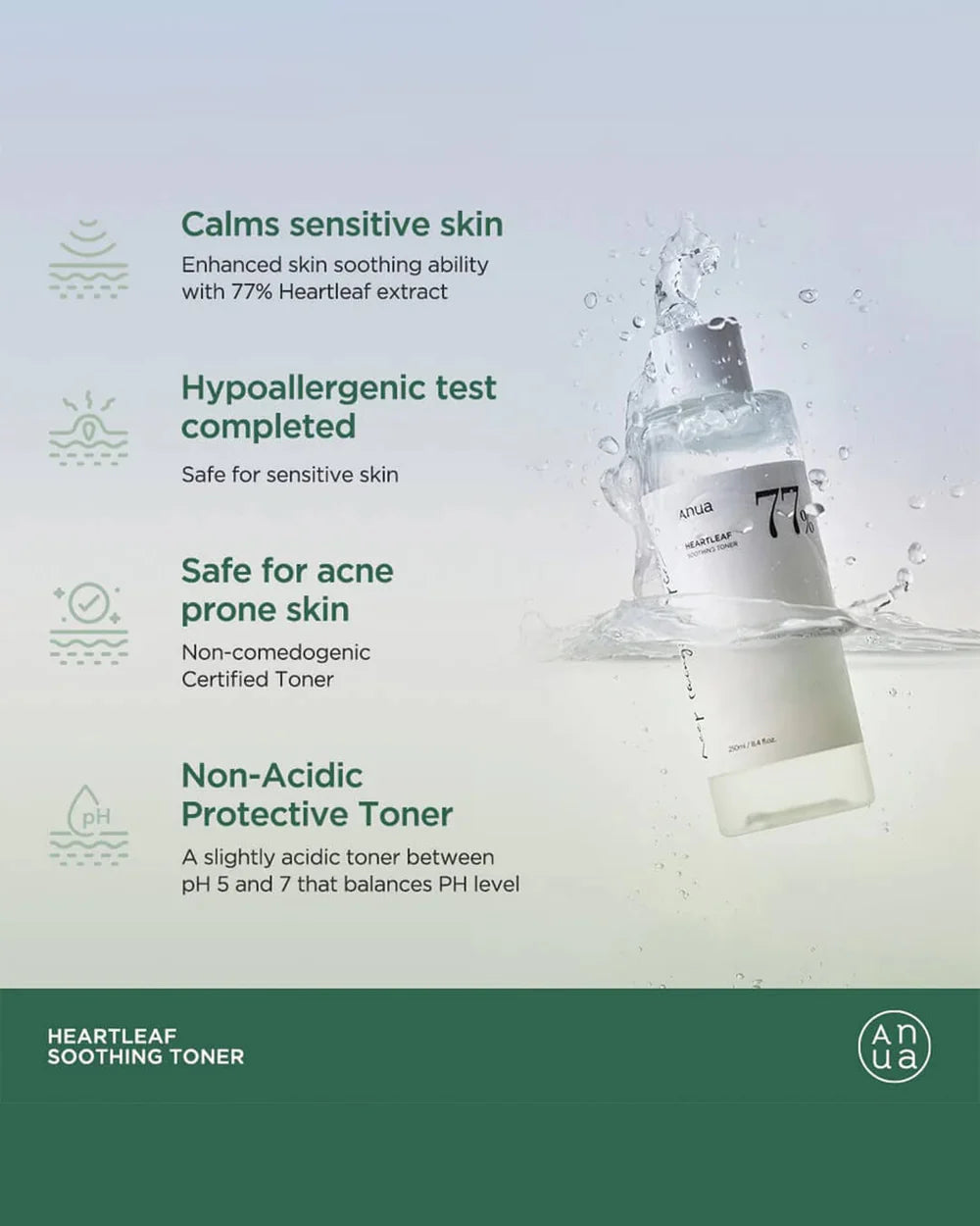 ANUA Heartleaf Soothing Toner, 250 ml, Korean Beauty