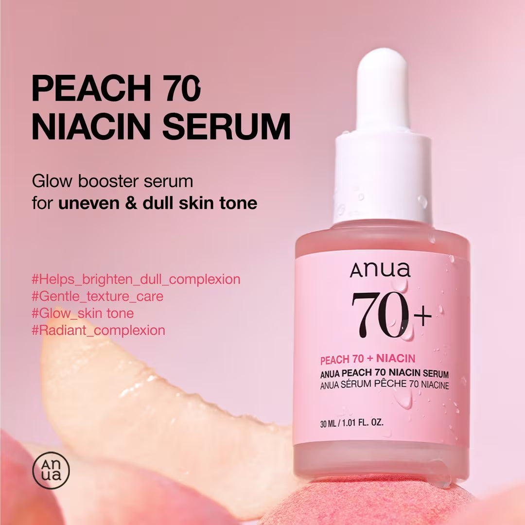 ANUA Peach 70 Niacin Serum,  30ml, Korean Beauty