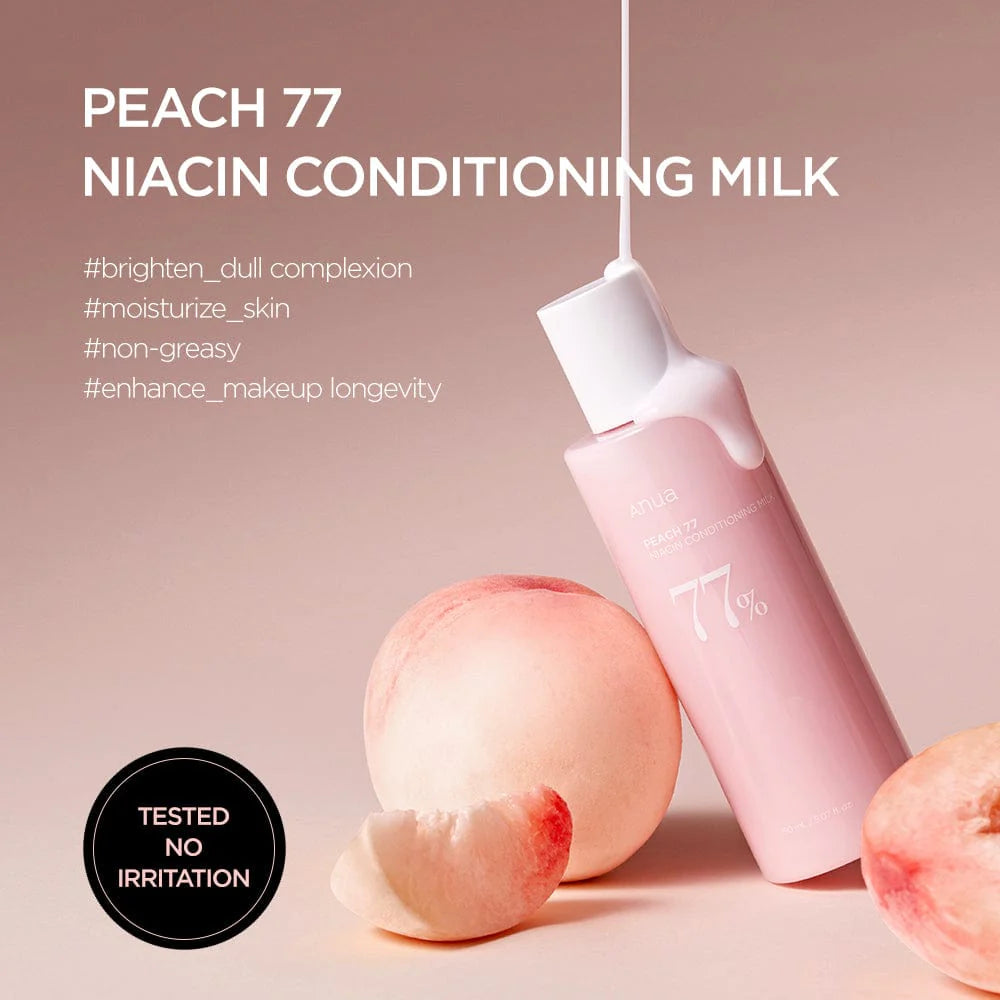 ANUA Peach 77 Niacin Conditioning Milk  250ml, Korean Beauty