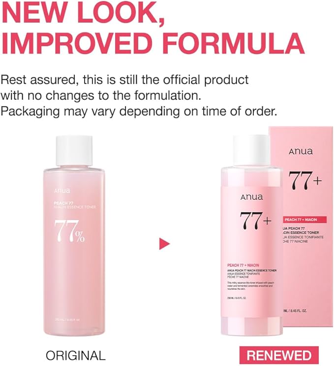 ANUA Peach 77 Niacin Essence Toner,  250ml, Korean Beauty