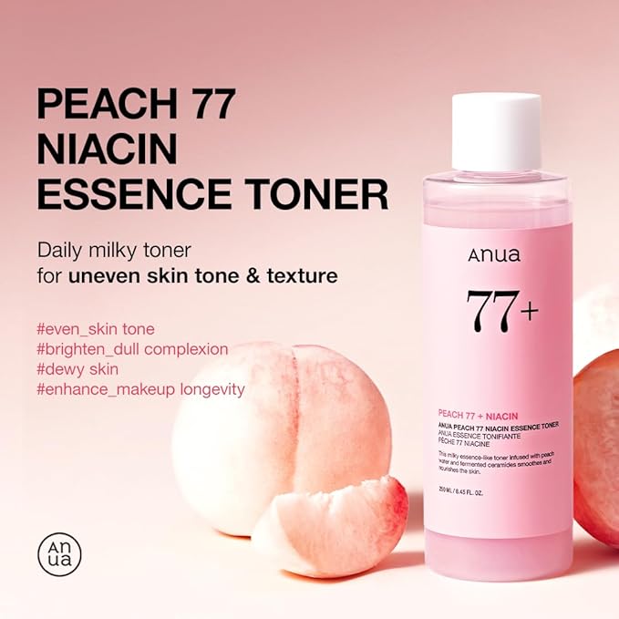 ANUA Peach 77 Niacin Essence Toner,  250ml, Korean Beauty