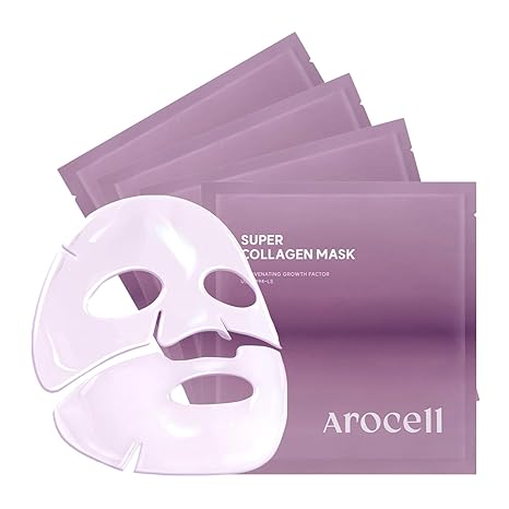 AROCELL Super Collagen Mask, PACK of 1 or 4, Korean Beauty