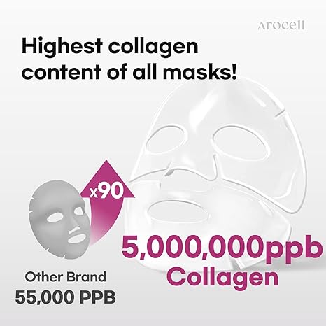 AROCELL Super Collagen Mask, PACK of 1 or 4, Korean Beauty
