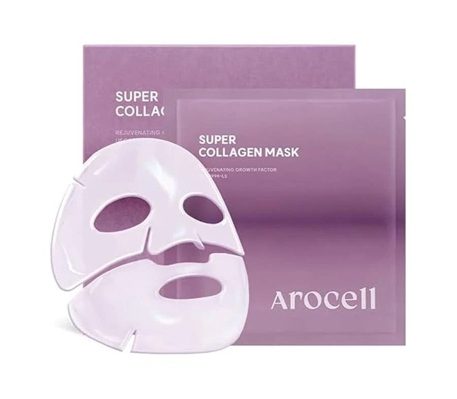 AROCELL Super Collagen Mask, PACK of 1 or 4, Korean Beauty