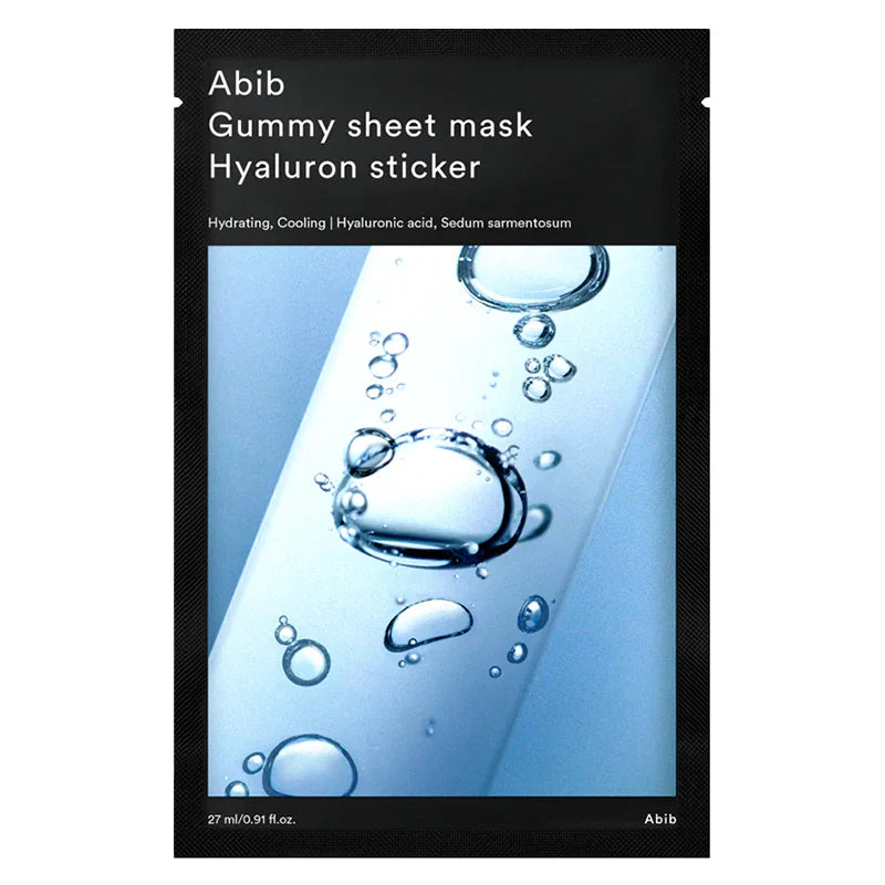 ABIB Gummy Sheet Mask Sedum Hyaluron Sticker, PACK of 1 or 10, Korean Beauty