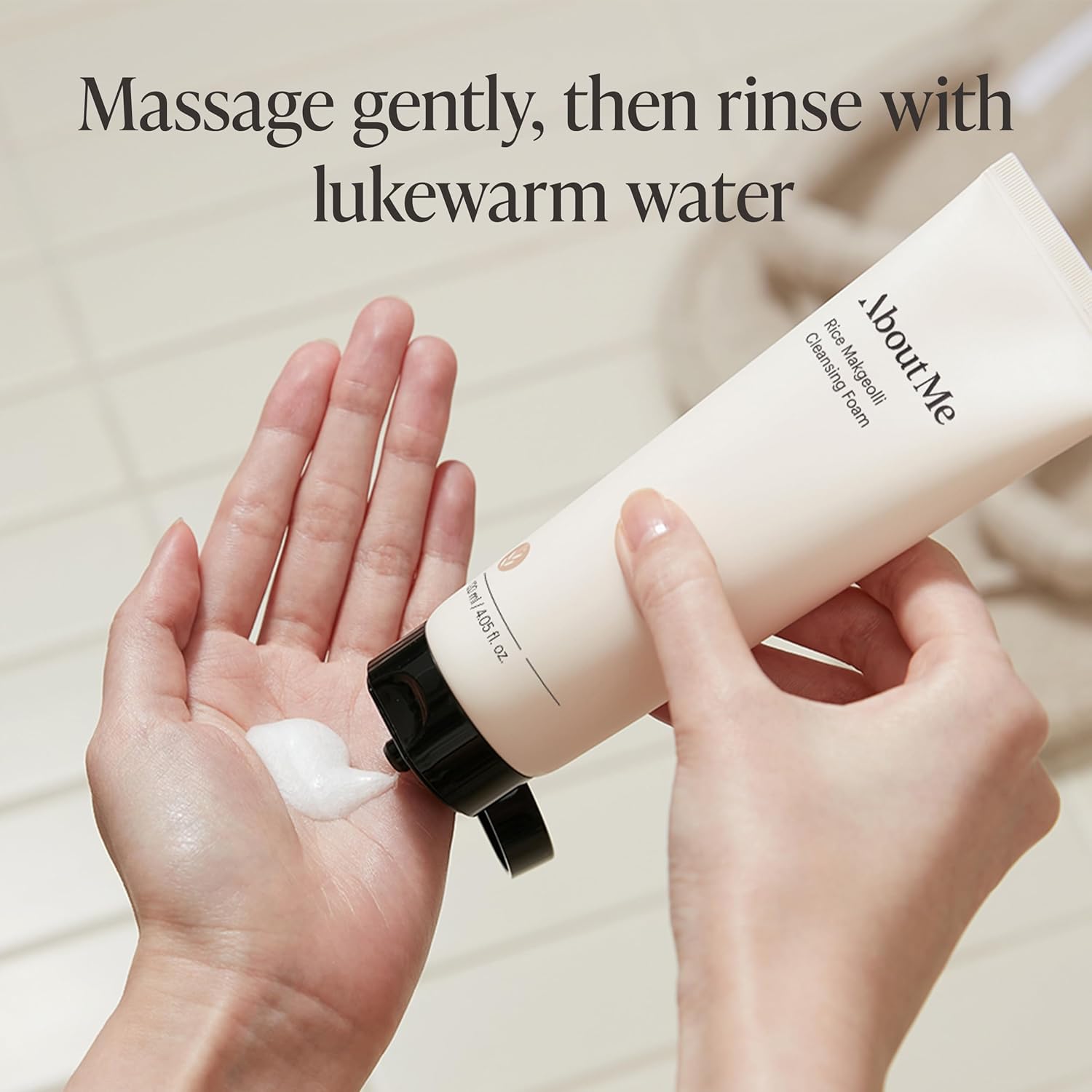 ABOUT ME Rice Makgeolli Cleansing Foam, 120ml, Korean Beauty