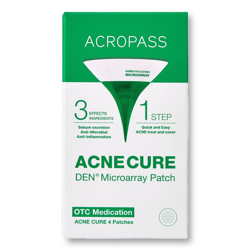 Acropass Acne Cure DEN Microarray Patch (4ct), Korean Beauty