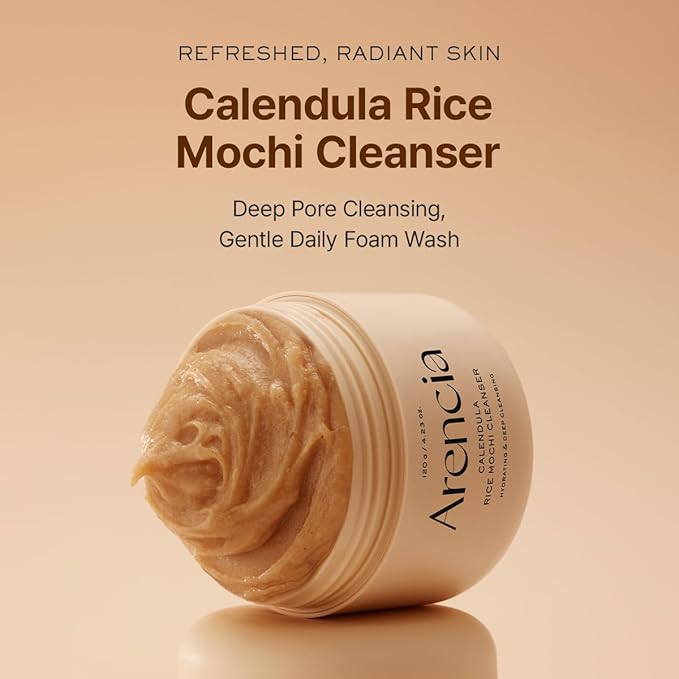 ARENCIA Calendula Rice Mochi Cleanser, 120g, Korean Beauty