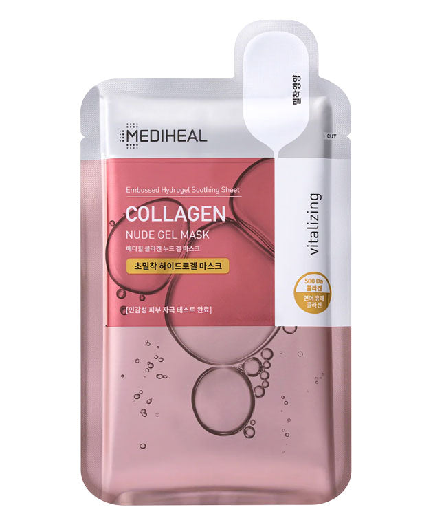 MEDIHEAL COLLAGEN NUDE GEL MASK, PACK of 10, Korean Beauty