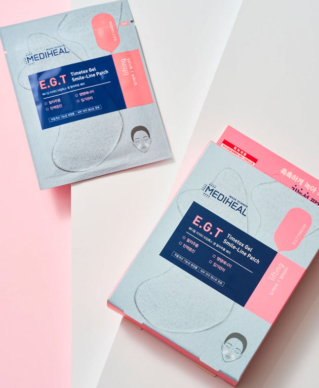 MEDIHEAL E.G.T Time Tox Gel Smile Line Patch, PACK of 5, Korean Beauty