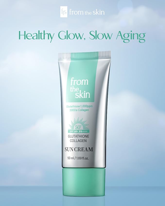 From The Skin Glutathione Collagen Sun Cream, SPF 50 PA++++, 50ml, Korean Beauty