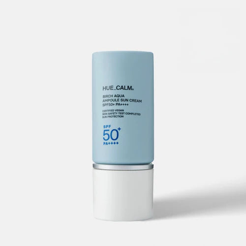 HUE CALM Birch Aqua Ampoule Sun Cream, SPF 50 PA++++, 60ml, Korean Beauty