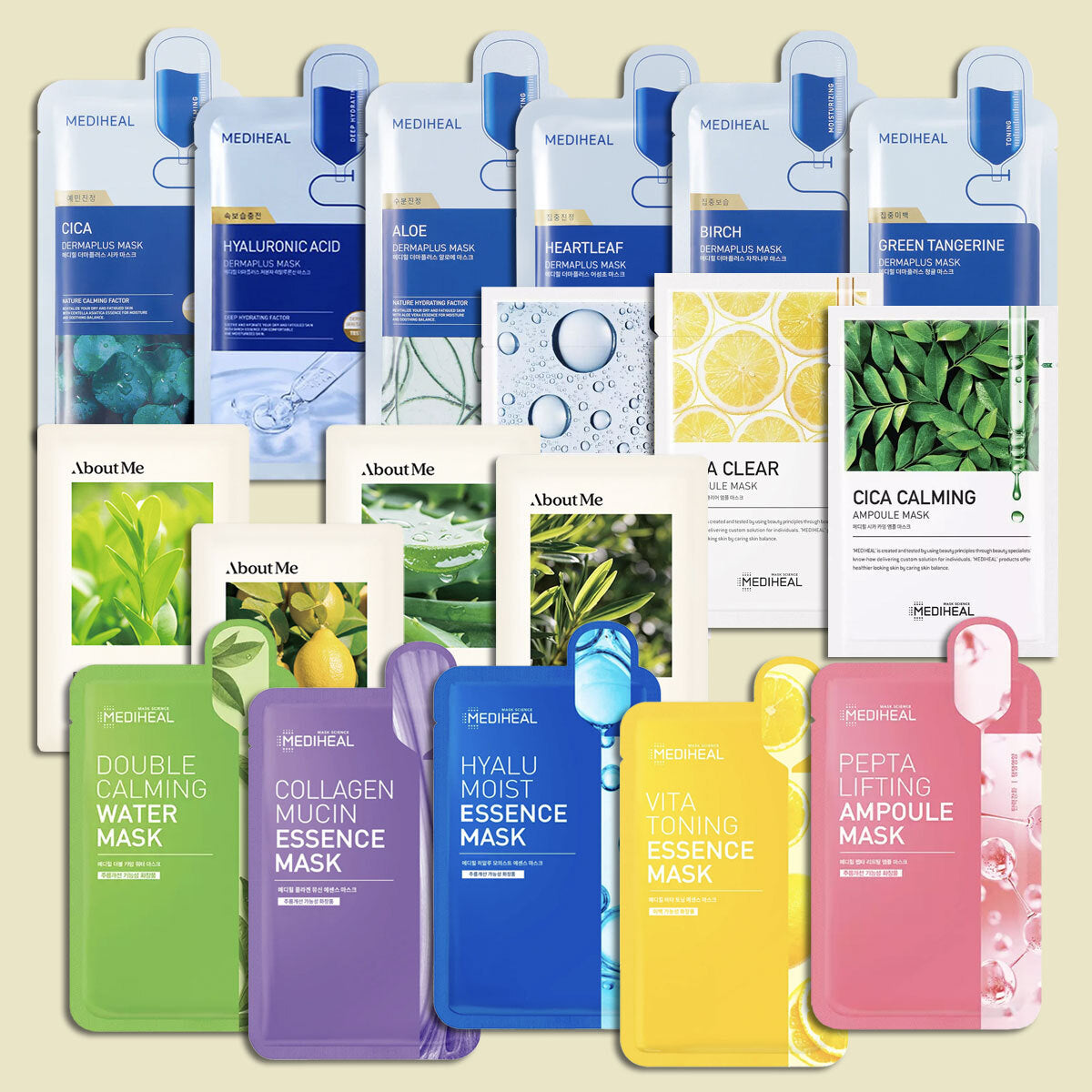 Maskapalooza Daily Korean Sheet Mask Set, PACK of 18, Korean Beauty