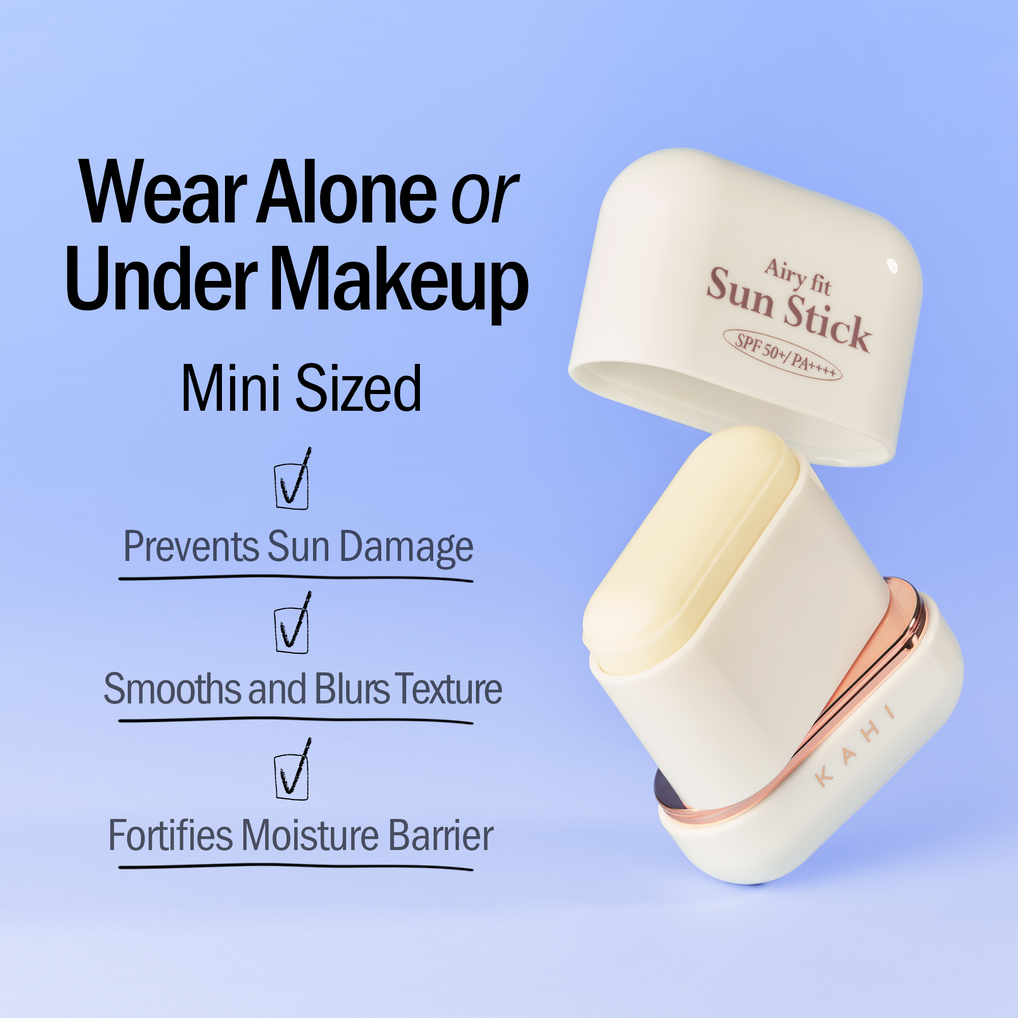 KAHI Airy Fit Sun Stick SPF50+ PA++++, Korean Beauty