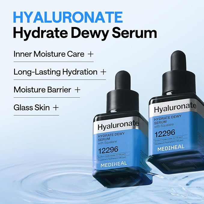 MEDIHEAL Hyaluronate Hydrate Dewy Serum, 1.35 fl. oz., Korean Beauty
