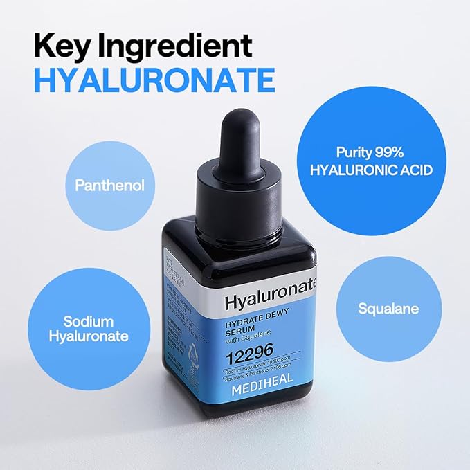 MEDIHEAL Hyaluronate Hydrate Dewy Serum, 1.35 fl. oz., Korean Beauty