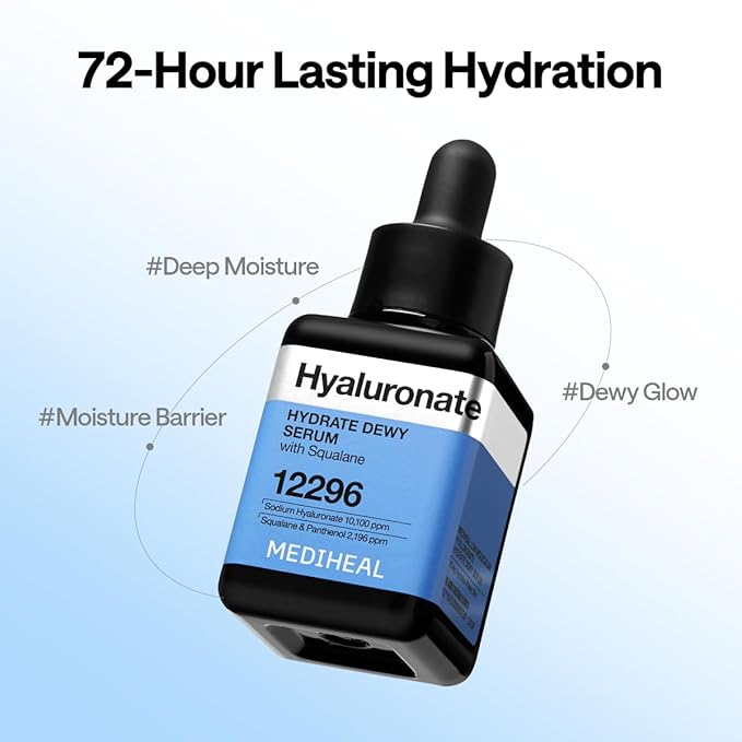 MEDIHEAL Hyaluronate Hydrate Dewy Serum, 1.35 fl. oz., Korean Beauty
