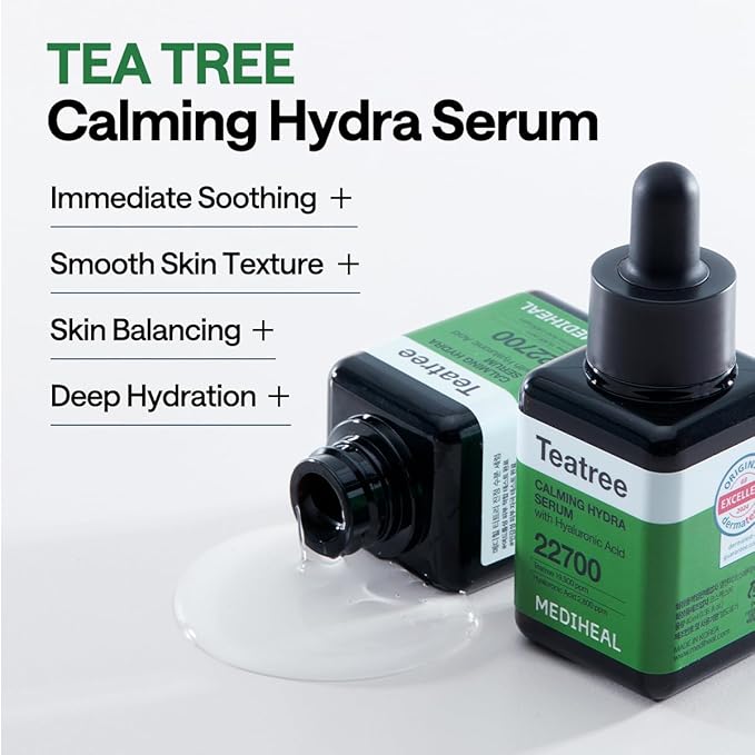 MEDIHEAL Tea Tree Calming Hydra Serum, 1.35 fl. oz., Korean Beauty