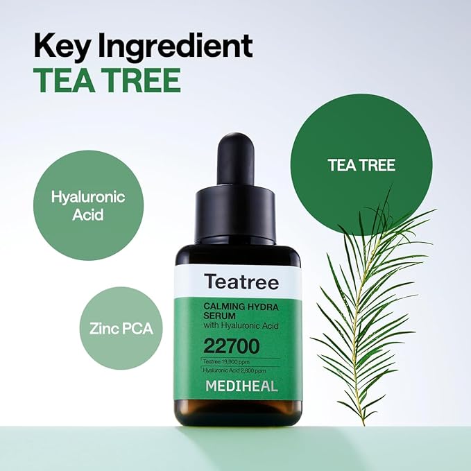 MEDIHEAL Tea Tree Calming Hydra Serum, 1.35 fl. oz., Korean Beauty