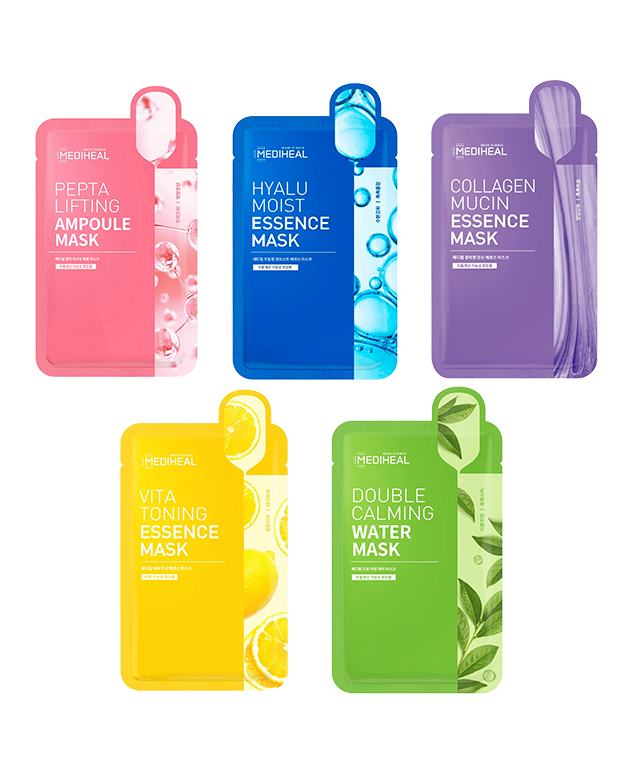 MEDIHEAL Essential Sheet Mask Set, PACK of 12, Korean Beauty – Mask Marie