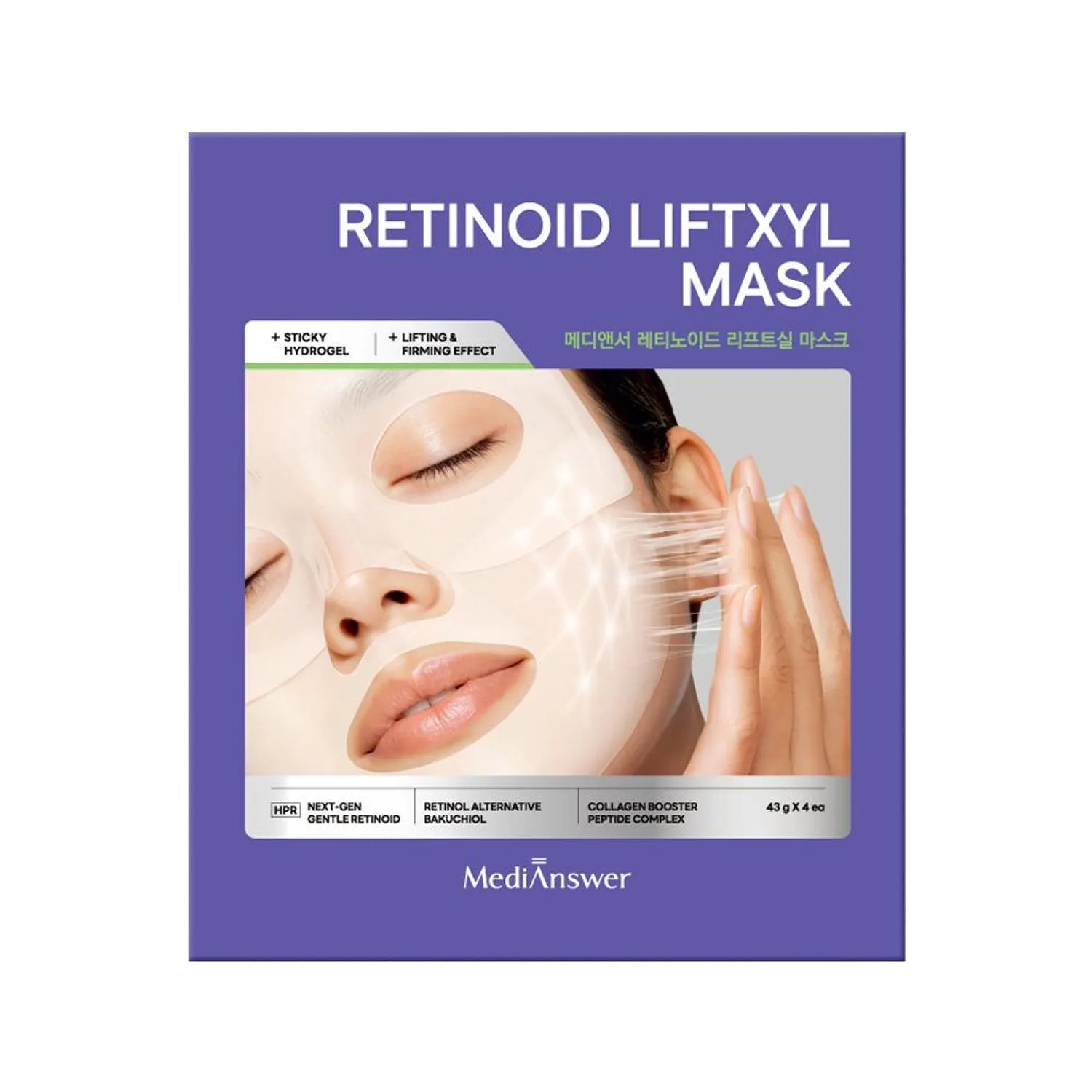 MEDIANSWER Retinoid Liftxyl Mask, Pack of 1 or 4, Korean Beauty