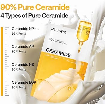MEDIHEAL Ceramide Essential Mask, PACK 1, 4, or 10, Korean Beauty