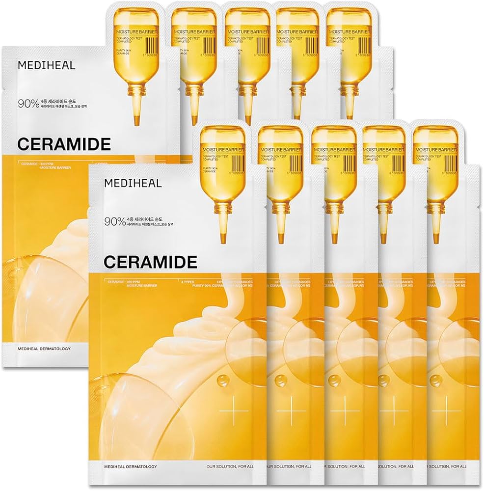 MEDIHEAL Ceramide Essential Mask, PACK 1, 4, or 10, Korean Beauty