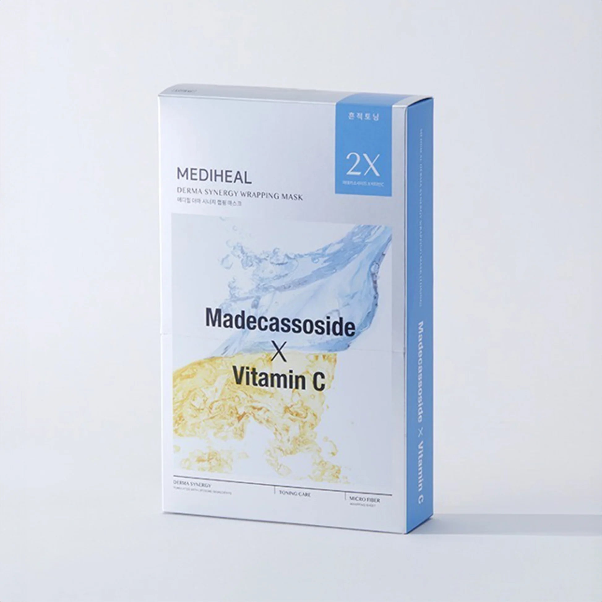 MEDIHEAL Derma Synergy Wrapping Mask, Madecassoside x Vitamin C (Toning Care), PACK of 1 or 10, Korean Beauty