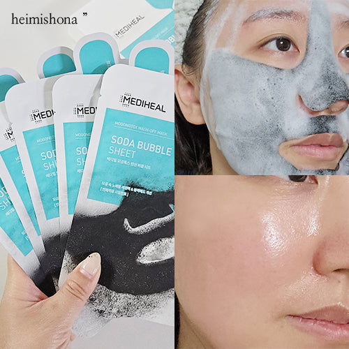 MEDIHEAL Soda Bubble Sheet, Pack of 10 or 1, Korean Beauty