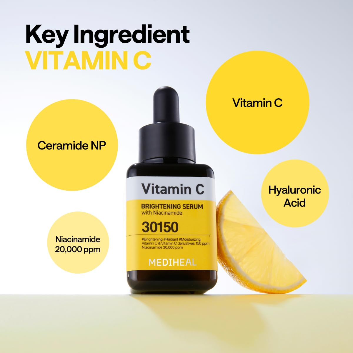 MEDIHEAL Vitamin C Brightening Serum, 1.35 fl. oz., Korean Beauty