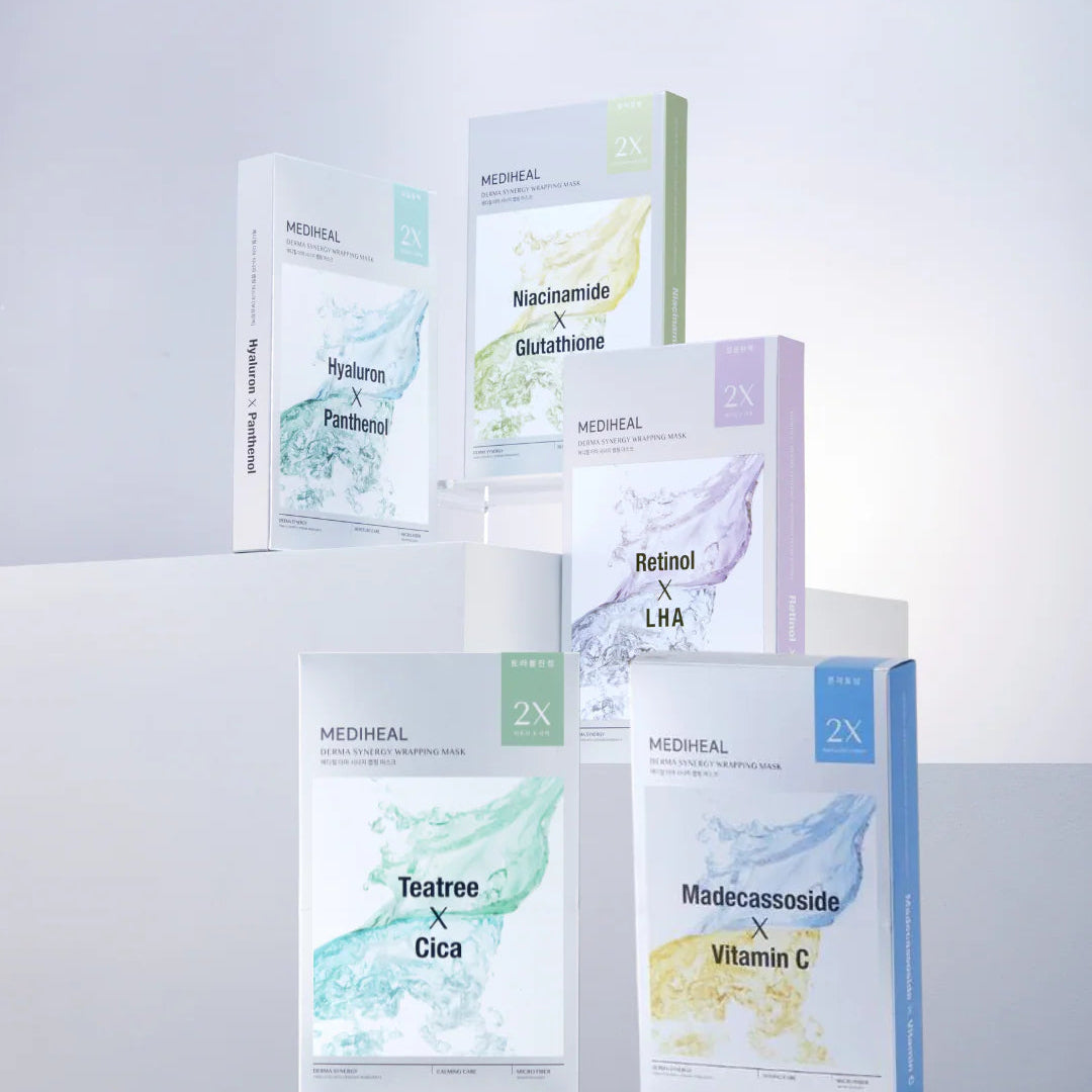 MEDIHEAL Derma Synergy Total Care Trial Set, 10 Assorted Sheet Masks, Korean Beauty