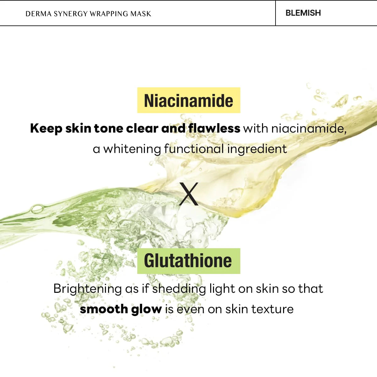 MEDIHEAL Derma Synergy Wrapping Mask, Niacinamide x Glutathione (Blemi – Mask Marie