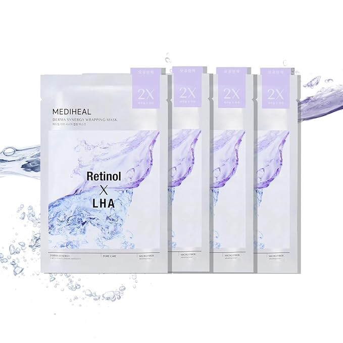 MEDIHEAL Derma Synergy Wrapping Mask, Retinol x LHA (Pore Care