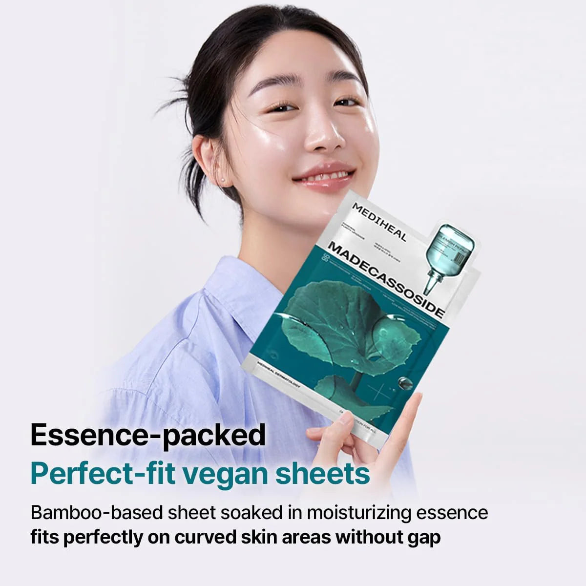 MEDIHEAL Madecassoside Essential Mask, PACK of 4 or 10, Korean Beauty