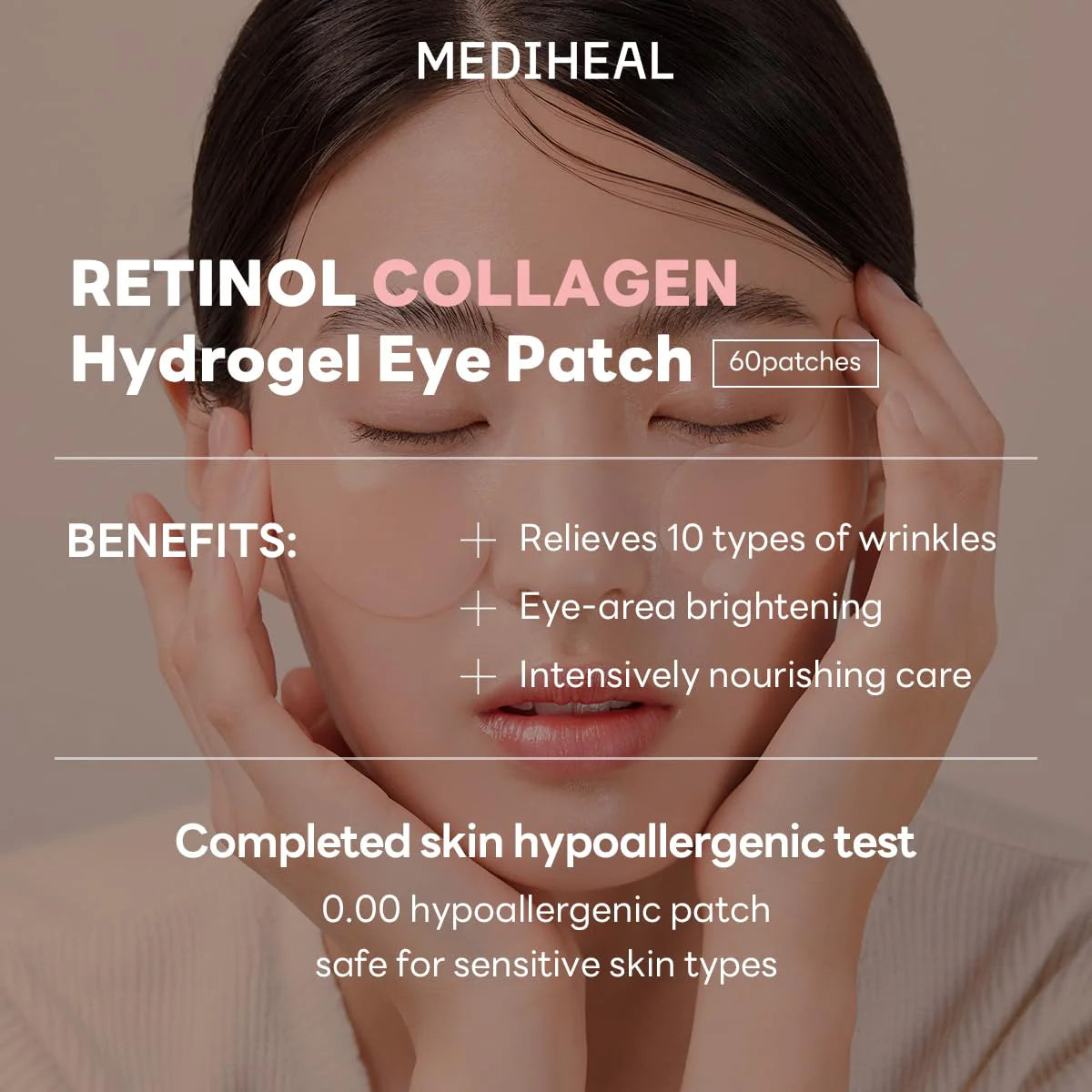 MEDIHEAL Retinol Collagen Eye Ampoule Patch, Korean Beauty