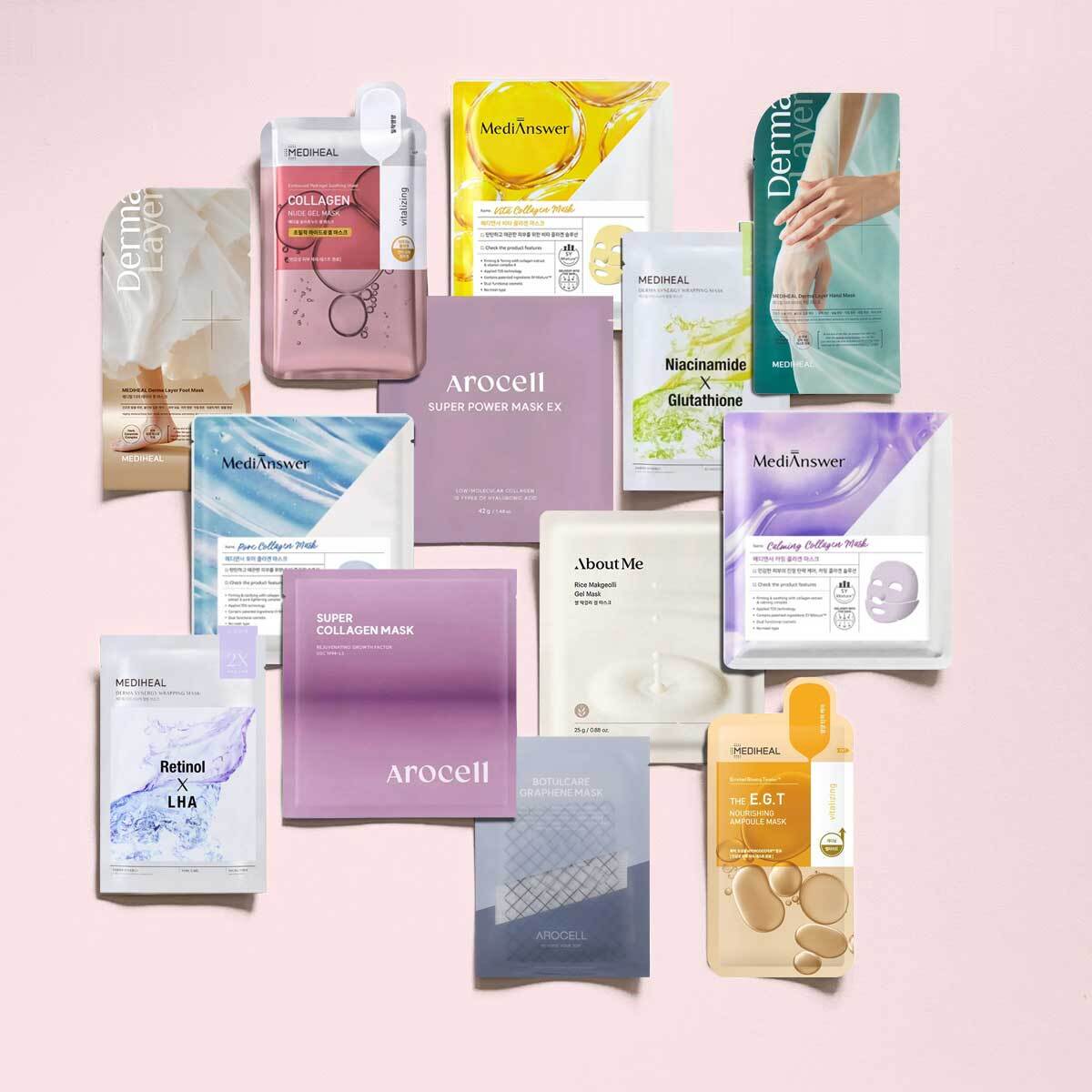 Age Eraser 2.0 Korean Sheet Mask Set — Premium Anti-Aging Set (13 Pcs Assorted)