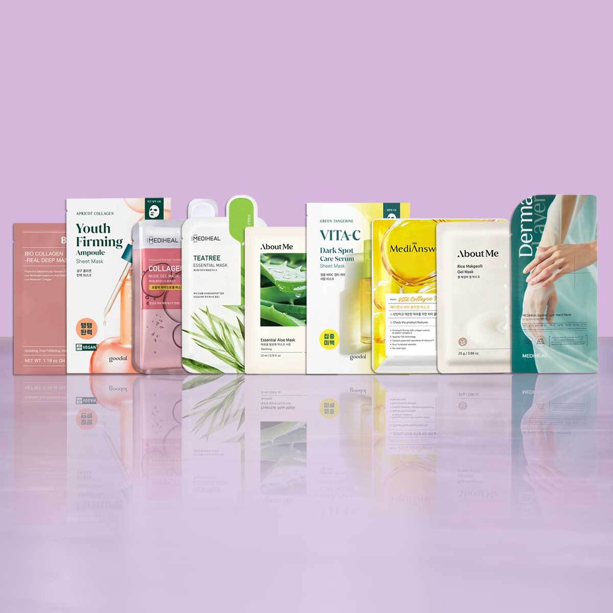 First Love Korean Sheet Mask Set — Discovery Set (9 Pcs - Assorted)