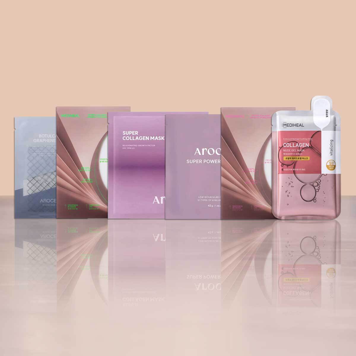 Forever Firm Korean Sheet Mask Set — Targeted Wrinkle Care Set (6 Pcs Assorted)