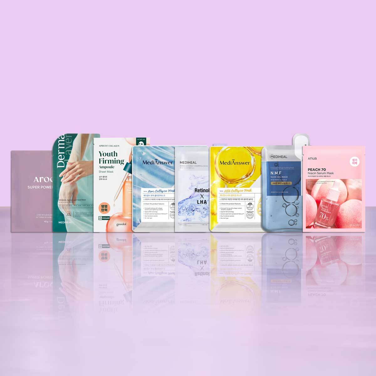 The Finer Things Korean Sheet Mask Set — Premium Discovery Set (8 Pcs - Assorted)