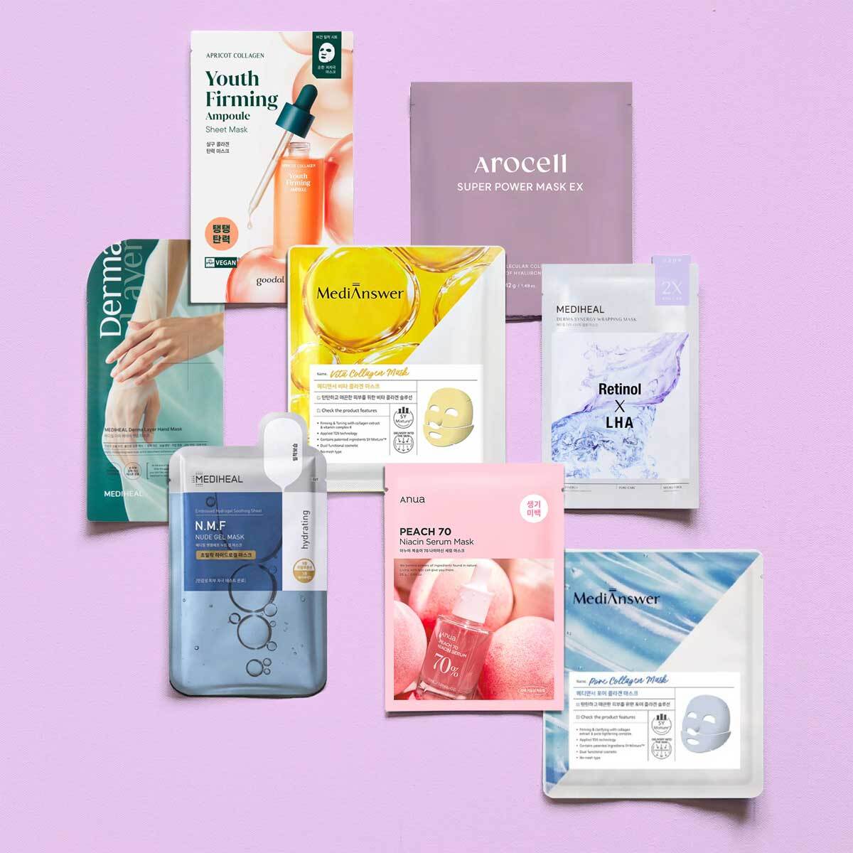 The Finer Things Korean Sheet Mask Set — Premium Discovery Set (8 Pcs - Assorted)