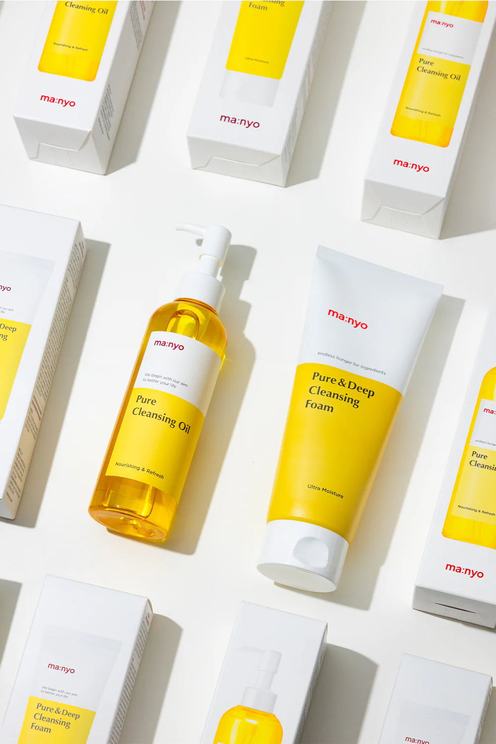 MANYO Pure Double Cleansing Set (200ml Oil and 100ml / 200ml Foam, Korean Beauty