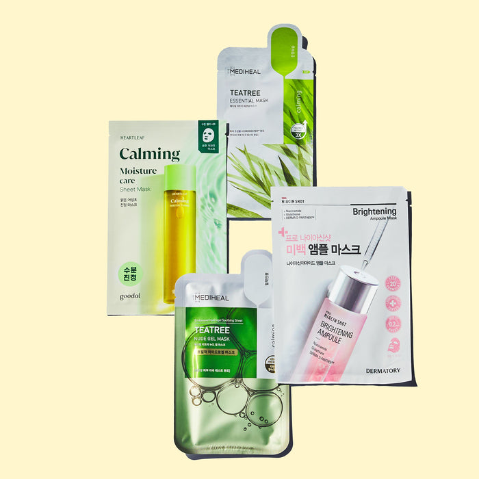 Nurtured By Nature Korean Sheet Mask Set (4 Pcs - Assorted)