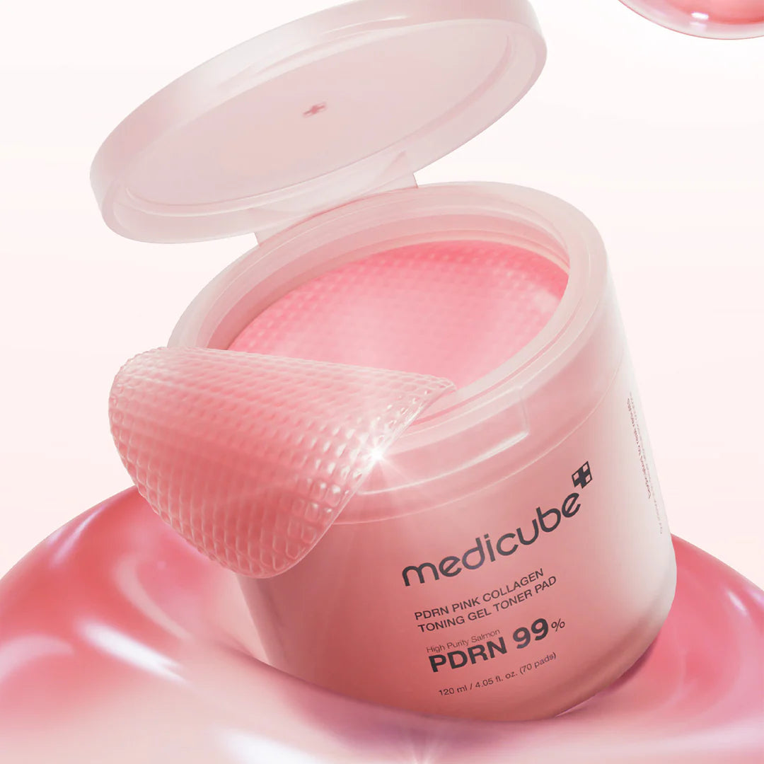 MEDICUBE PDRN Pink Collagen Toning Gel Toner Pad, Korean Beauty