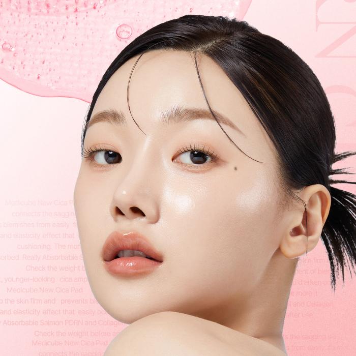 MEDICUBE PDRN Pink Collagen Toning Gel Toner Pad, Korean Beauty